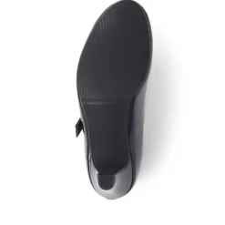 Heeled Mary Janes - Navy Patent