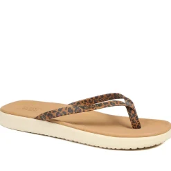 HeyDude Flat Toe Post Flip Flops - Leopard