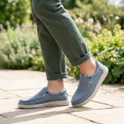 HeyDude Mikka Braided Textile Loafers - Navy
