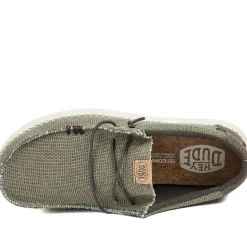 HeyDude Mikka Braided Textile Loafers - Olive