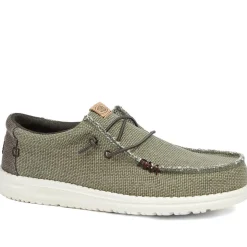 HeyDude Mikka Braided Textile Loafers - Olive