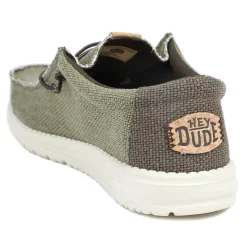 HeyDude Mikka Braided Textile Loafers - Olive