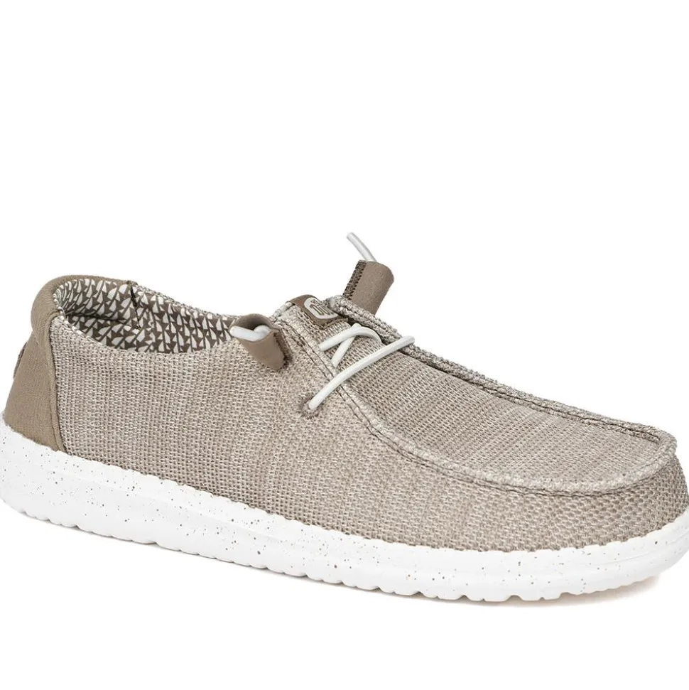 HeyDude Wendy Stretch Mesh Shoes - Beige