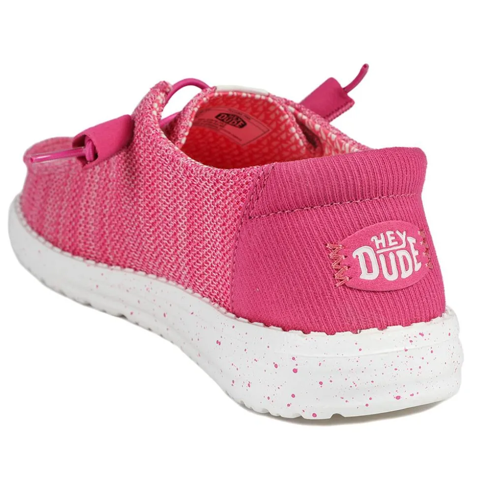 HeyDude Wendy Stretch Sox Shoes - Fuschia
