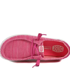 HeyDude Wendy Stretch Sox Shoes - Fuschia