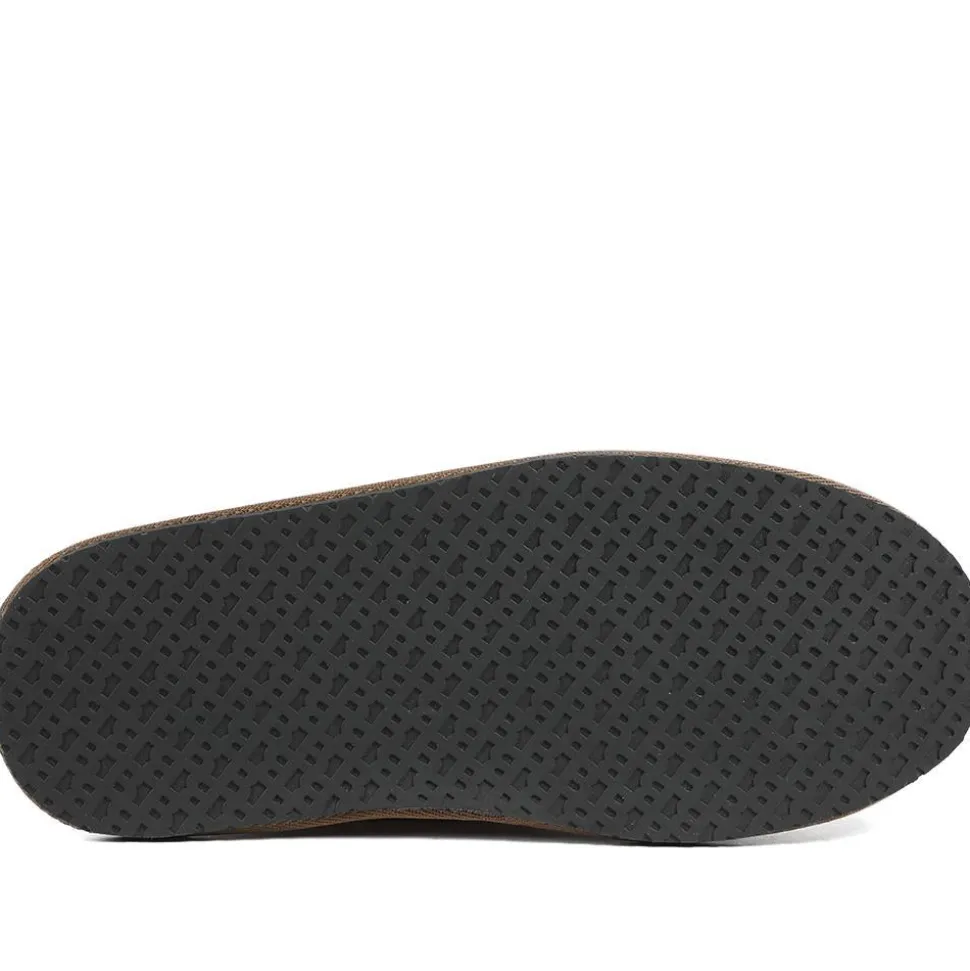 Hugo Boss Microfibre Slippers With Rubber Sole - Brown