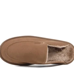Hugo Boss Microfibre Slippers With Rubber Sole - Brown