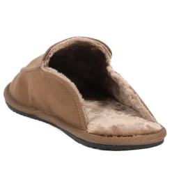 Hugo Boss Microfibre Slippers With Rubber Sole - Brown