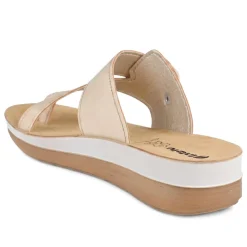 Inblu Buckle Fasten Toe Post Sandals - Beige