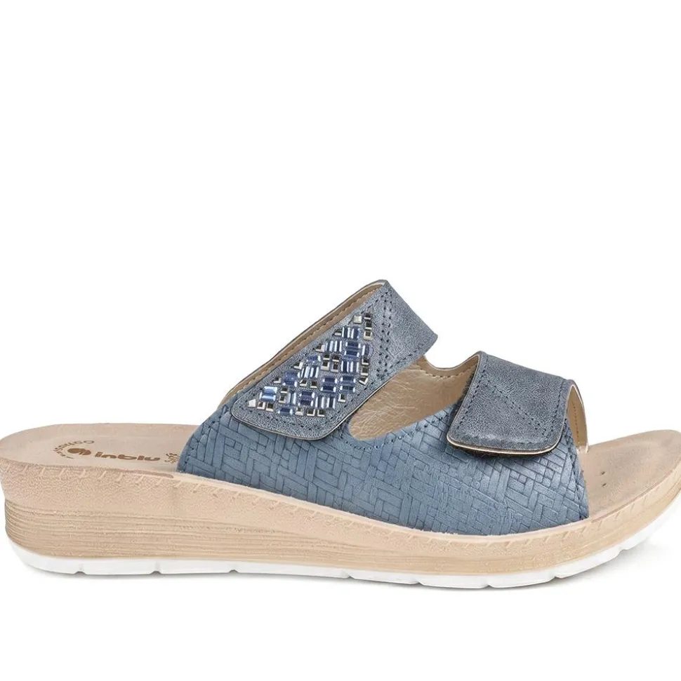 Inblu Dual Adjustable Fasten Strap Sandals - Blue