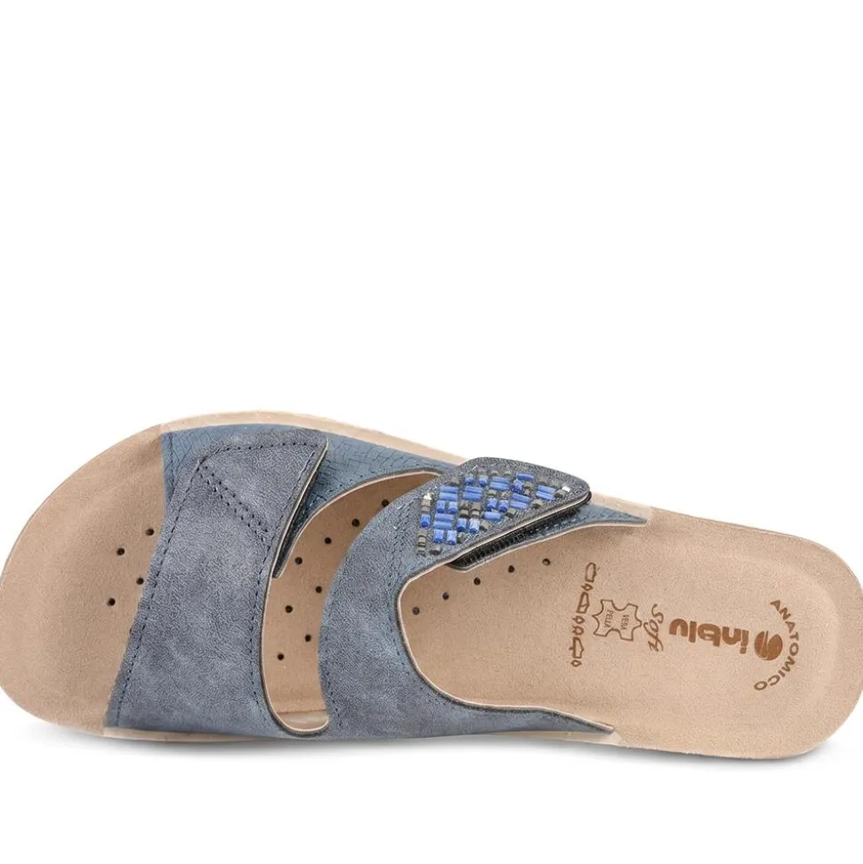 Inblu Dual Adjustable Fasten Strap Sandals - Blue