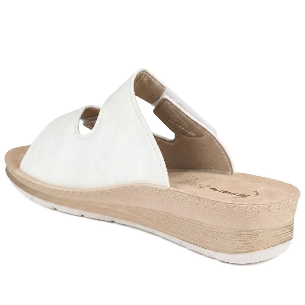 Inblu Dual Adjustable Fasten Strap Sandals - White