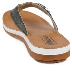 Inblu Embellished Toe Post Sandals - Black