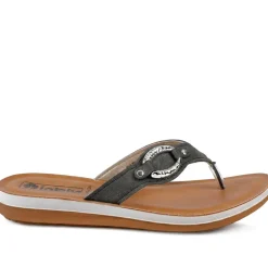 Inblu Embellished Toe Post Sandals - Black