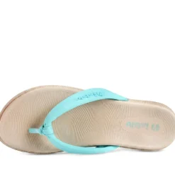 Inblu Lightweight Rubber Toe Post Sandals - Aqua