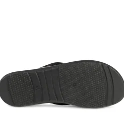 Inblu Lightweight Rubber Toe Post Sandals - Black