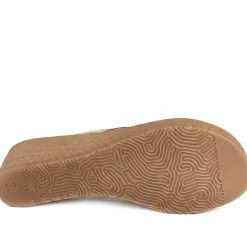 Inblu Wedge Heel Toe Post Sandals - Beige