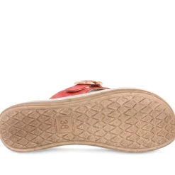 Inblu Wedge Heel Toe Post Sandals - Red