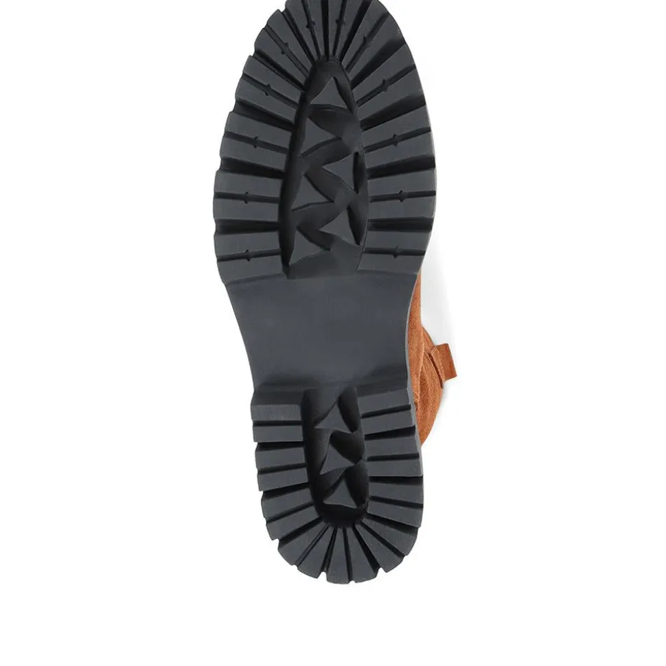 Isabetta Chunky Suede Boots - Tan