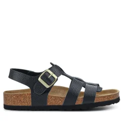 Jean Leather Sandals - Black