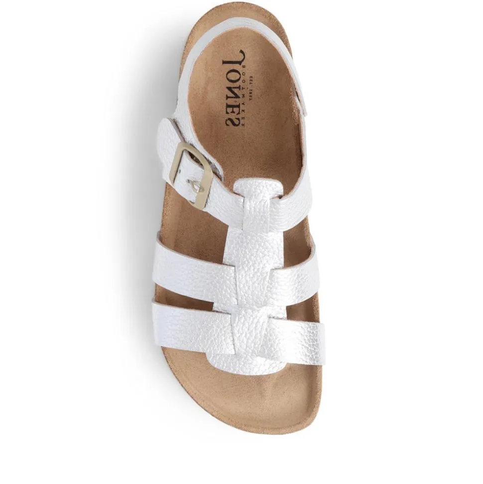 Jean Leather Sandals - Silver