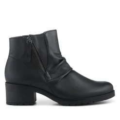 Jenna Gabor Wide Fit Leather Heeled Boots - Bottle Green
