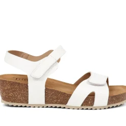 Joanie Leather Sandals - White