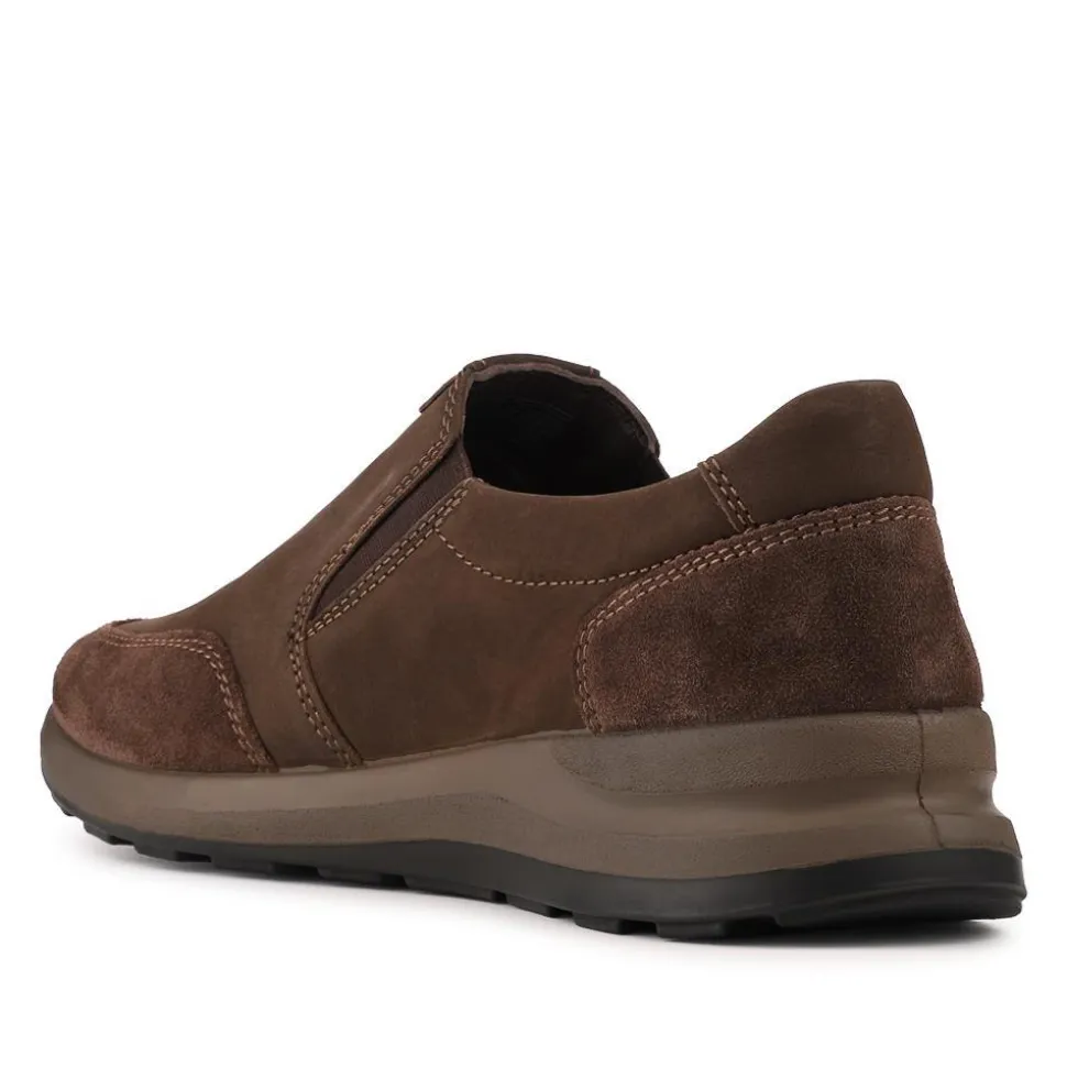 Josef Seibel Leather Water Resistant Slip On Shoes - Dark Brown