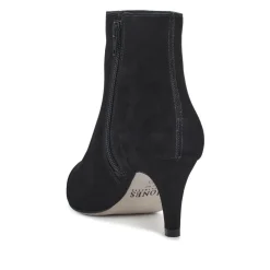 Kamryn Leather Stiletto-Heeled Ankle Boots - Black Nubuck