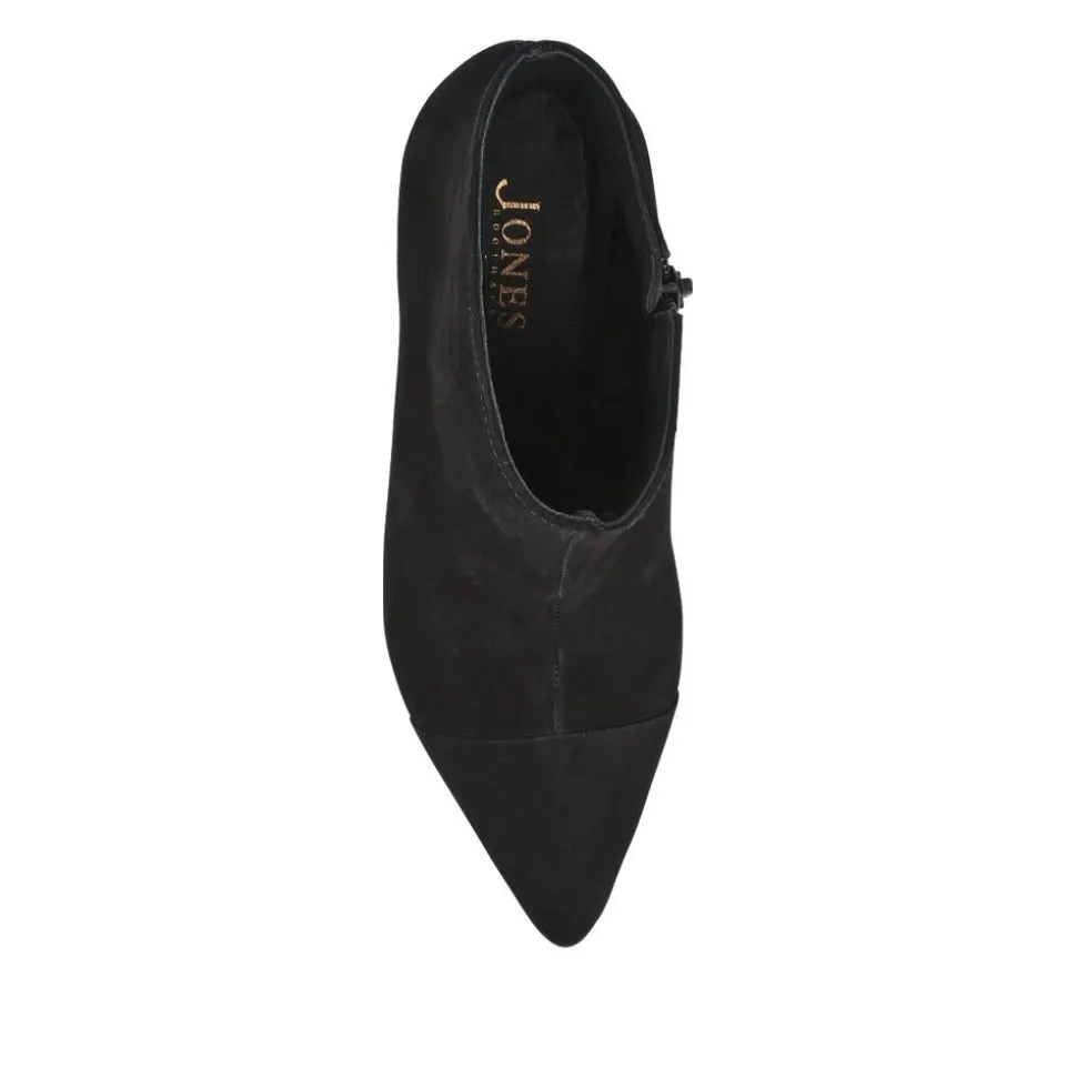 Kamryn Leather Stiletto-Heeled Ankle Boots - Black Nubuck