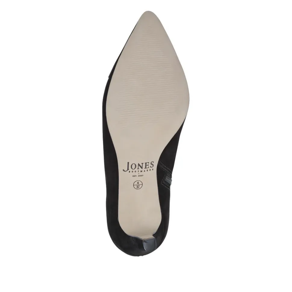 Kamryn Leather Stiletto-Heeled Ankle Boots - Black Nubuck