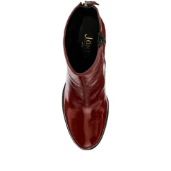 Karlia Leather Ankle Boots - Red Patent