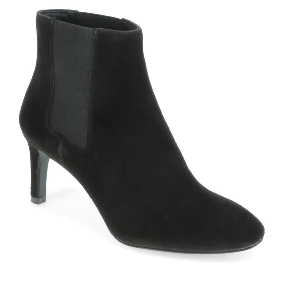 Katelyn Leather Ankle Boots - Black