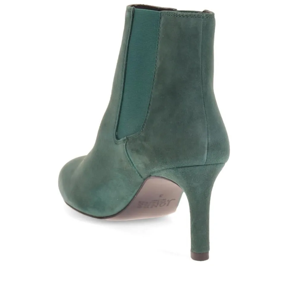 Katelyn Leather Ankle Boots - Green