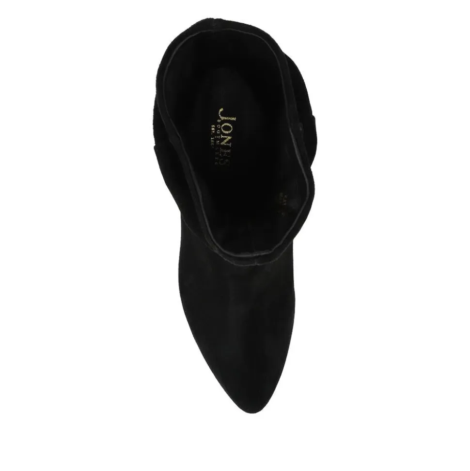 Kathryn Slouch Leather Ankle Boots - Black Suede