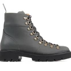 Katia Leather Hiker Boots - Green