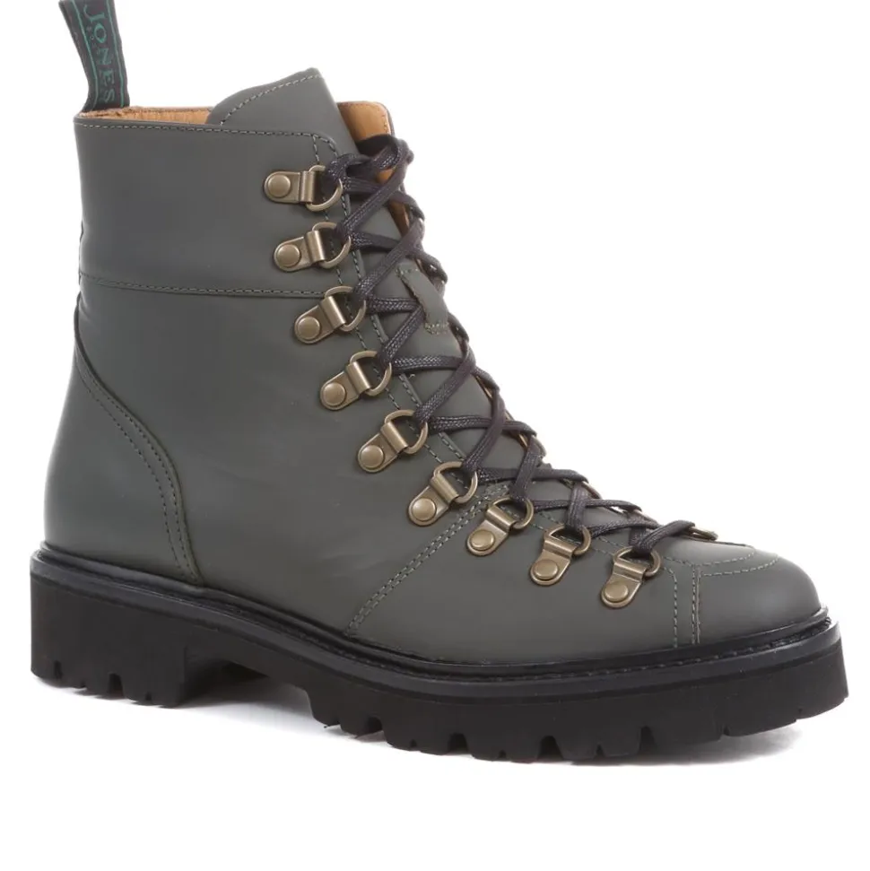 Katia Leather Hiker Boots - Green