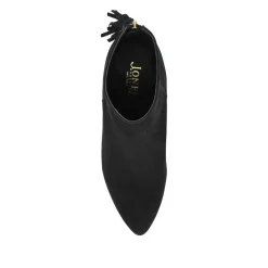 Keily Leather Pointed-Toe Boots - Black Suede