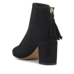 Keily Leather Pointed-Toe Boots - Black Suede
