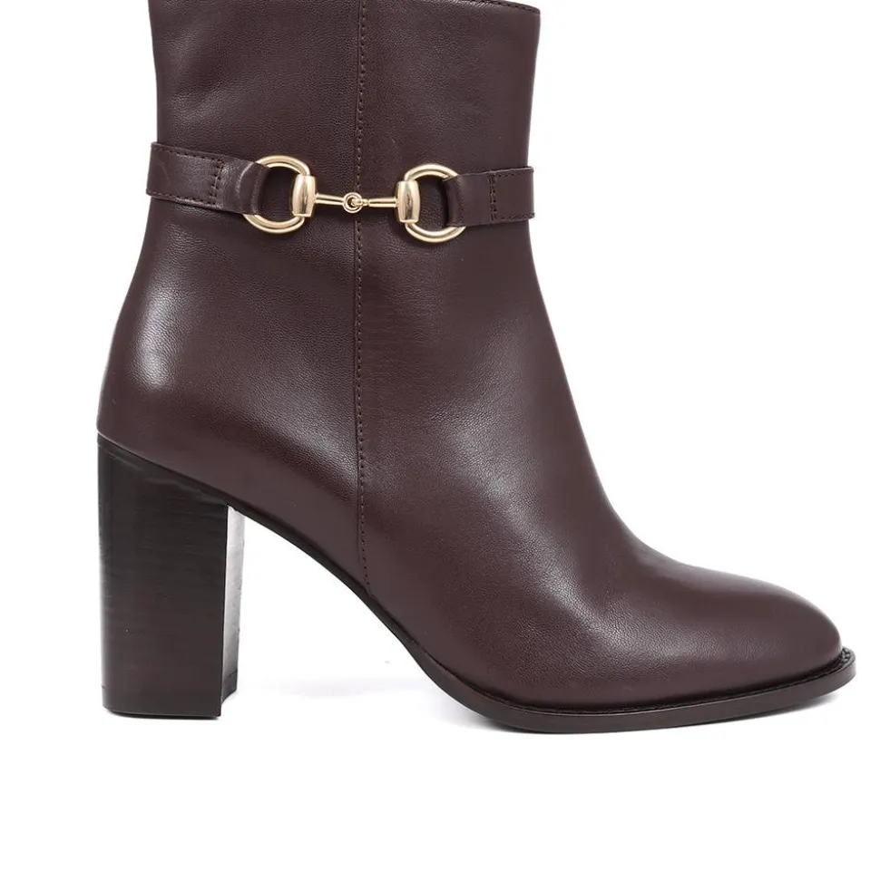Kelda Heeled Ankle Boots - Brown