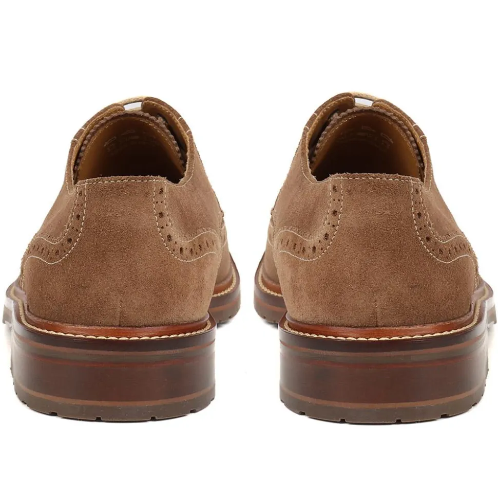 Kingsbay Men's Leather Brogues - Taupe