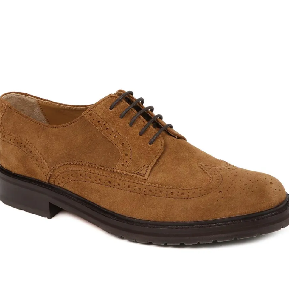 Kingsbay Men's Leather Brogues - Tobacco