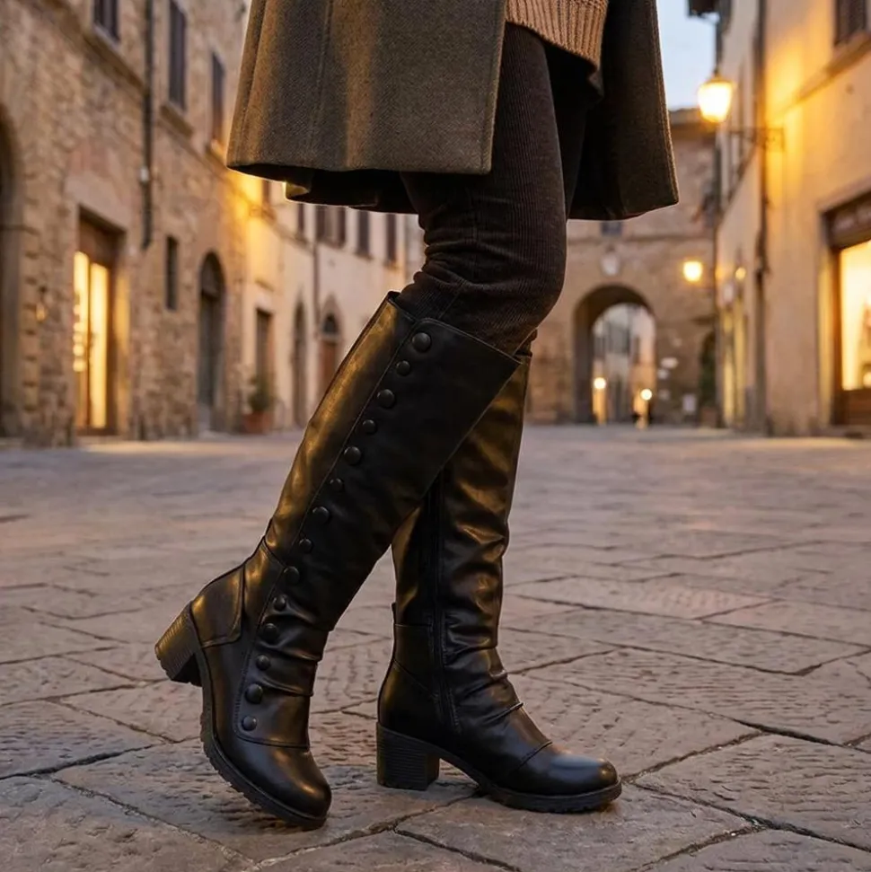 Knee-High Boots - Black