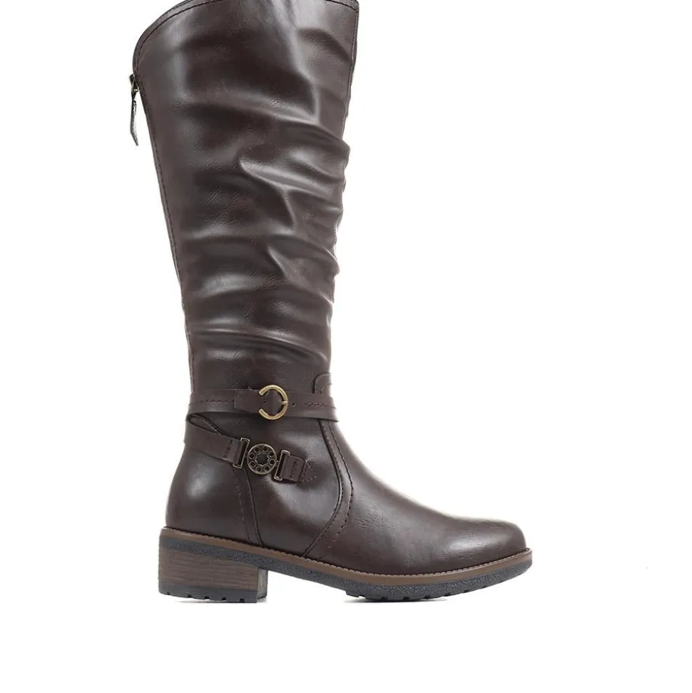 Knee High Boots - Dark Brown