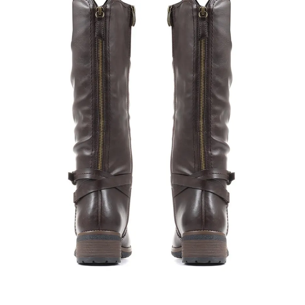 Knee High Boots - Dark Brown