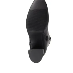 Knee High Heeled Boots - Black