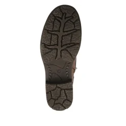 Knitted Cuff Lace-Up Boots - Brown