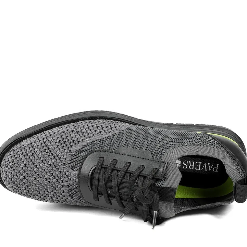 Knitted-Upper Lace-Up Shoes - Black