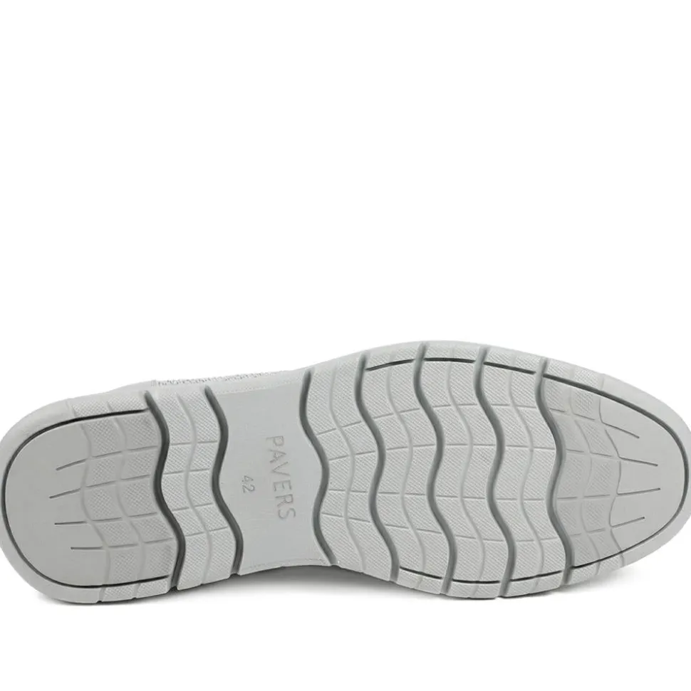 Knitted-Upper Lace-Up Shoes - Grey
