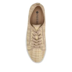 Knitted-Upper Lace-Up Trainers - Beige Multi